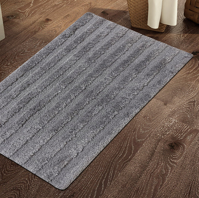 Anti Skid Pewter-Grey 100% Drylon Small Bath Mat - Swift Dry By Spaces