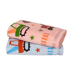 Rangoli Tracktor Kids Bath Towel, 100% Cotton 380 GSM, Towel for Bath Super Soft & Highly Absorbent, Anti-Bacterial & Anti-Odour, Towels for Kid Girls and Boys