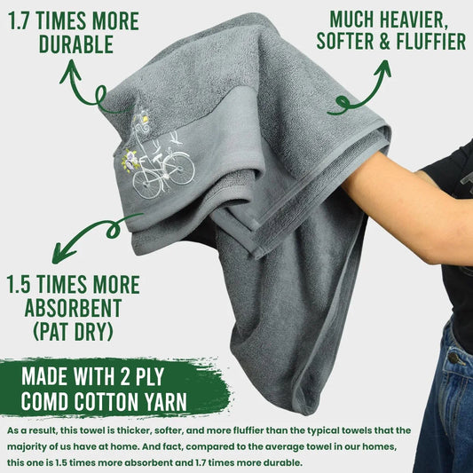 Rangoli 100% Cotton Martin Set of 3 Hand Towels | 540 GSM, Quick Dry, Ultra Soft, Highly Absorbent Printed Hand Towel for Men/Women Luxury & Highly Absorbent Towels