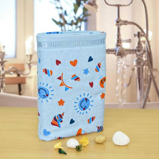 Rangoli Kids Unicorn Printed Cotton Bath Towel | Anti-Bacterial, Ultra Soft Towels For Girls And Boys