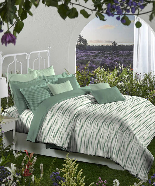 Aroma King Bedsheet Set, Green Apple Tickle|180 TC Cotton|2 Pillow Covers