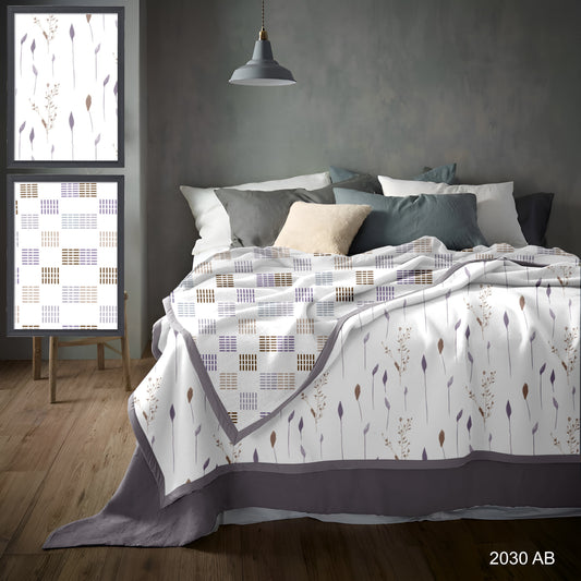 Florida Pure Cotton Dohar for Single Bed Pack Of 2 – 100% Cotton Reversible