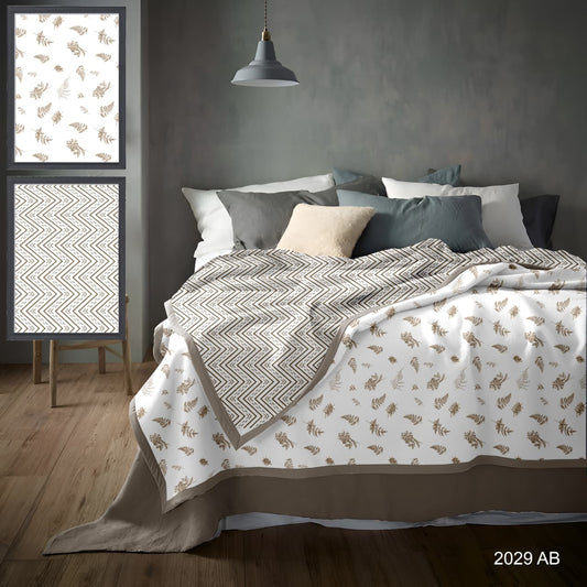 Florida Pure Cotton Dohar for Single Bed Pack Of 2 – 100% Cotton Reversible