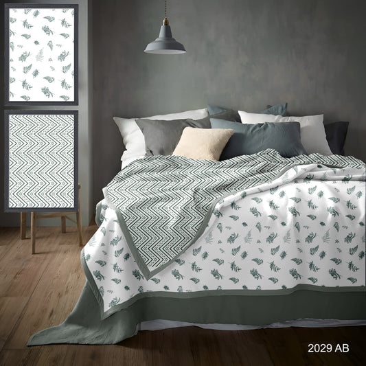 Florida Pure Cotton Dohar for Single Bed Pack Of 2 – 100% Cotton Reversible