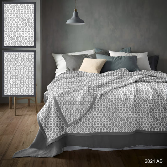 Florida Pure Cotton Dohar for Single Bed Pack Of 2 – 100% Cotton Reversible